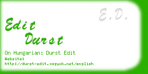 edit durst business card